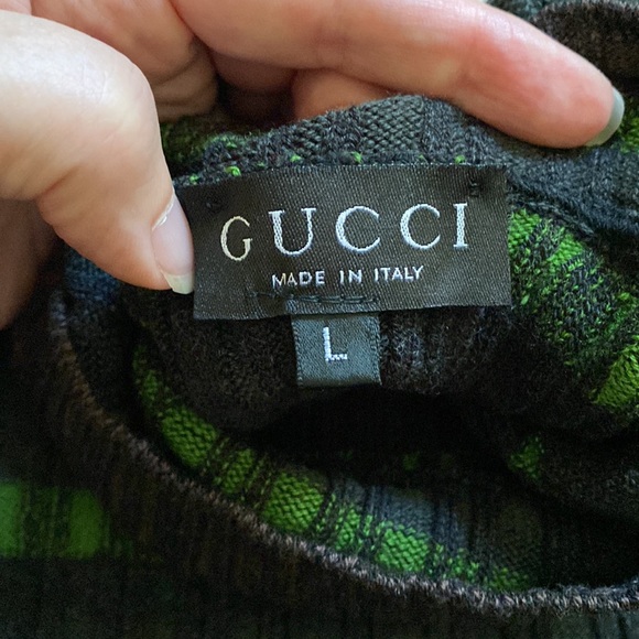 Authentic Gucci Striped Turtleneck Wool Sweater Size Large - Picture 3 of 6